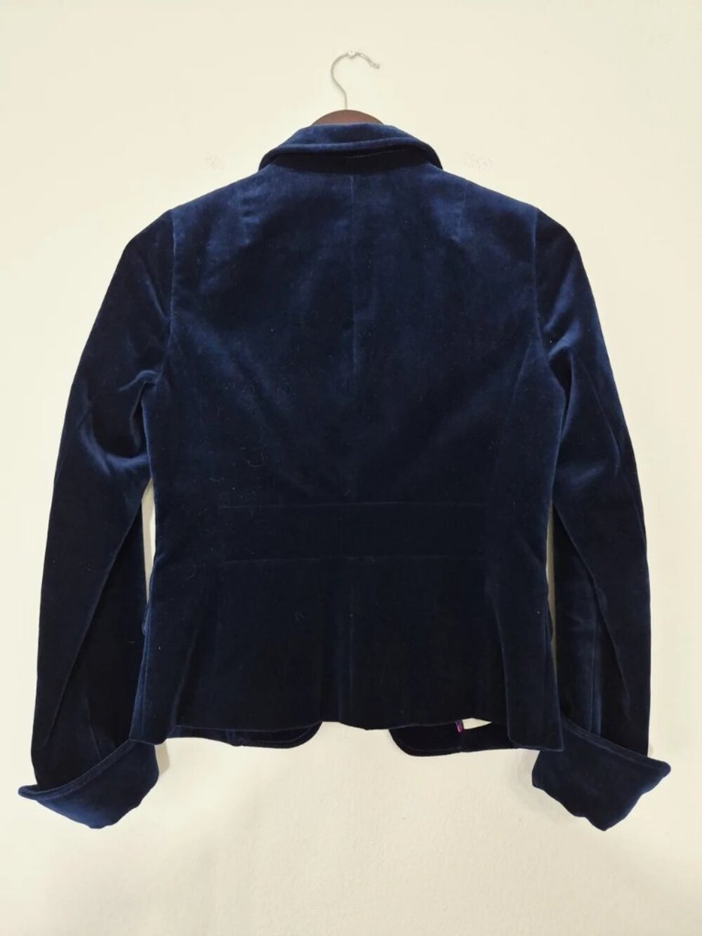 J. Crew Vintage 2008 Blue Velvet Ecole Blazer 10 -12 - Picture 4 of 11